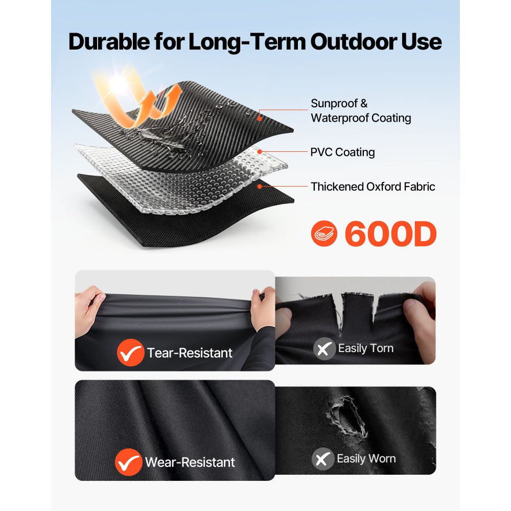 VEVOR Copertura per Carrello da Golf Visibile Antipioggia Copertura per Golf Cart 2 Posti in Tessuto Oxford 600D Impermeabile Finestre in PVC Trasparente Protezione Solare Antipolvere da Esterno