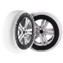 VEVOR Calzini da Neve Ispessiti per Pneumatici 400 x 440 mm Calzini per Pneumatici in Fibra di Poliestere con Fasce Elastiche, con Impugnatura per Neve per Auto, SUV, Camion (Confezione da 2) Taglia L