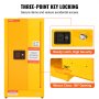 Armadio di sicurezza per liquidi infiammabili Porta singola e chiusura manuale Giallo per stoccaggio pericoloso 900 x 460 x 460 mm