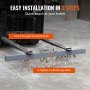 VEVOR Barra Spazzatrice Magnetica da Appendere per Forche di Benne Carrello Massima Forza 54,5kg Lunghezza 213cm, Barra Sospesa Magnetica Raccoglitore di Trucioli Metallici per Pavimenti 213x7,7x20cm