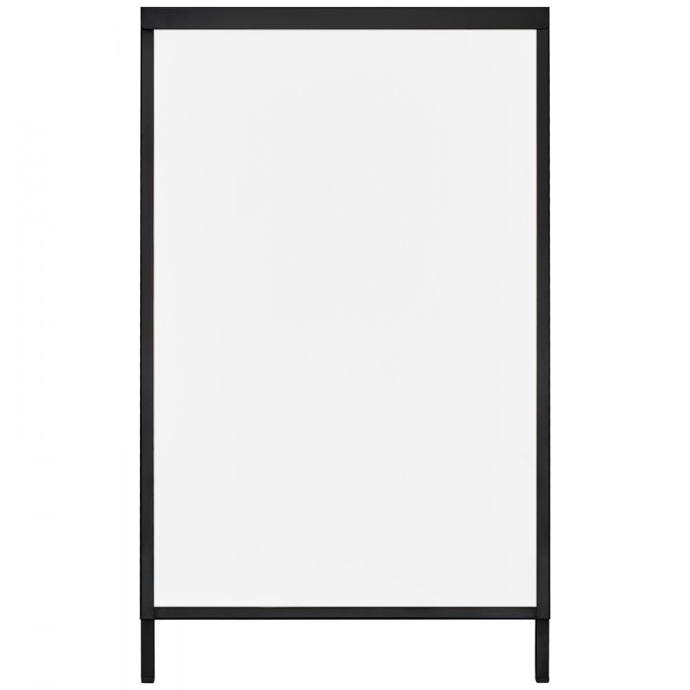 VEVOR Cavalletto per Poster da Marciapiedi Bifacciale 61 x 91cm Copertura in PVC Trasparente per Punti Vendita  Fiere Eventi Feste Carnevale, Supporto Espositore Poster da Marciapiedi in Acciaio Q235