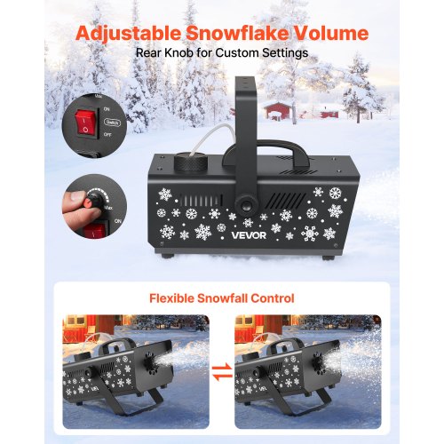 Macchina Neve Artificiale VEVOR 650W | Portatile E Sospesa | Per Feste, Matrimoni, Decorazioni | Portata 2-3 Metri
