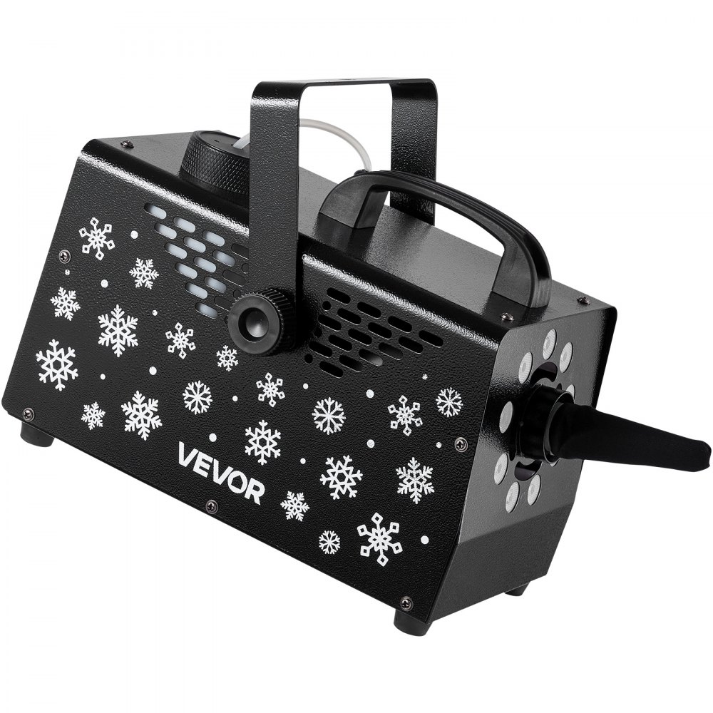 VEVOR Macchina per la Neve, 900W Macchina per Produzione di Neve Portatile Sospesa con Luce Ambientale, con Telecomando Wireless e Serbatoio del Liquido da 1L, Uso da Esterno per Feste di Natale