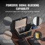 VEVOR Scatola di Faraday 160 x 130 x 93 mm Scatola di Blocco Segnale in Pelle PU Scudo Protettivo per Portachiavi Senza Chiave con 2 Tasche per Chiavi, per WiFi RFID GPS 5G, Scatola Antifurto, Nero
