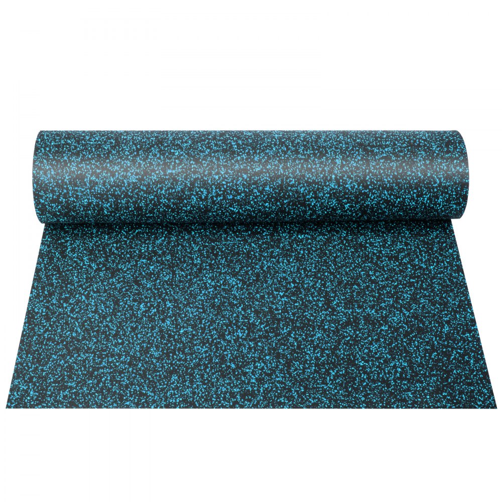 Rotoli Di Gomma Per Pavimenti 110 X 189 Cm Durevole Speckle Blu Alta Densità