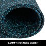 Rotoli Di Gomma Per Pavimenti 110 X 189 Cm Durevole Speckle Blu Alta Densità