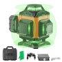 VEVOR Livella Laser Raggio max. 30m Livella Laser 360° x 4 Linee Trasversali Verdi Modalità Manuale Autolivellamento Lunghezza d'Onda Laser 520nm ± 10nm Precisione tra 0,28cm - 10m, Livella Laser