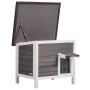 VEVOR Cuccia per Gatti da Esterno, 610x508x535 mm, Cuccia per Gatti in Legno, Resistente alle Intemperie, Isolamento in Schiuma, Tetto Aperto, Porta a Ribalta in PVC, Cuccia per Gatti Animali