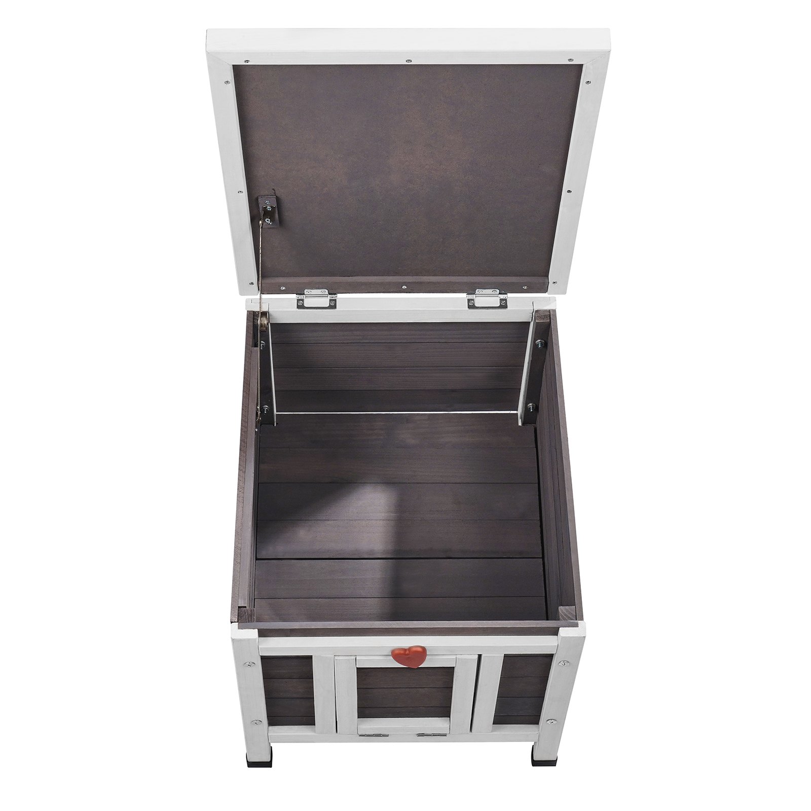 VEVOR Cuccia per Gatti da Esterno, 513x420x420 mm, Cuccia per Gatti in Legno, Resistente alle Intemperie, con Tetto Superiore Aperto, Porta in PVC, Cuccia per Rifugio per Gatti Animali Casa Rifugio