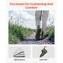VEVOR Stivali Pioggia Impermeabili per Pesca, Stivali in Gomma Neoprene Antiscivolo alla Caviglia, Stivali Fango Isolati per Giardinaggio, Leggeri Resistenti, Taglia 9 USA, Protezione Completa