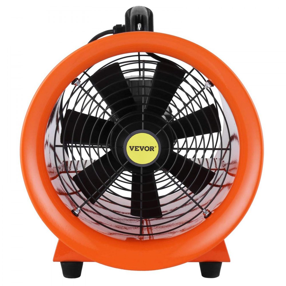 VEVOR Professionale Ventilatore Industriale 2295CFM 30cm/12 pollici Ventilatore Da Pavimento Ventilatore Estrattore Ventilatore Assiale 3300RPM 0.7HP Con Tubo Flessibile PVC 5m