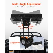 VEVOR Kit Attacco Spazzaneve Universale da 1219 mm, Altezza e Regolazione Sinistra-Destra, Lama Raschiante in Acciaio per ATV, 3 Opzioni di Montaggio, per la Maggior Parte di ATV e UTV