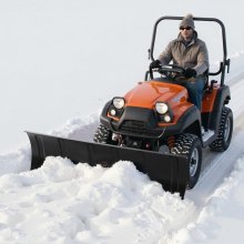VEVOR Kit Attacco Spazzaneve Universale da 1524 mm, Altezza e Regolazione Sinistra-Destra, Lama Raschiante in Acciaio per ATV, 3 Opzioni di Montaggio, per la Maggior Parte di ATV e UTV