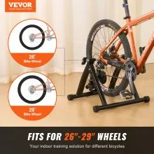 VEVOR Supporto per Cyclette, Supporto Magnetico per Cyclette per Ruote da 26-29 Pollici, Motore a Volano con Riduzione del Rumore, Bicicletta Portatile per Esercizi di Ciclismo Indoor