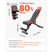 VEVOR Panca pesi Stabile e Resistente per Allenamento Completo del Corpo, Panca Regolabile per Esercizi, Sit Up per Allenamento della Forza con Protezione Estesa per Testa Collo 300 kg