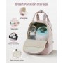 VEVOR Zaino per Tiralatte, Borsa per Biberon per S1/S2, con Impacchi del Ghiaccio, Accessori per l'Estrazione e Conservazione del Latte Materno, per Biberon di Latte, per Lavoro Viaggio, Rosa Chiaro
