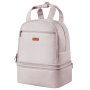 VEVOR Breast Pump Backpack, Breast Feeding Bag with Ice Pack, Fits for S1/S2, Pumping Accessories & Breastmilk Storage, Portable Pump Carrying Case for Work, Travel and Family Use, Light Pink