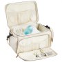 VEVOR Borsa per Tiralatte, Borsa per Biberon per S1/S2 con Tappetino Impermeabile, Accessori per l'Estrazione e Conservazione del Latte Materno, per Biberon di Latte per Lavoro, Viaggio, Beige