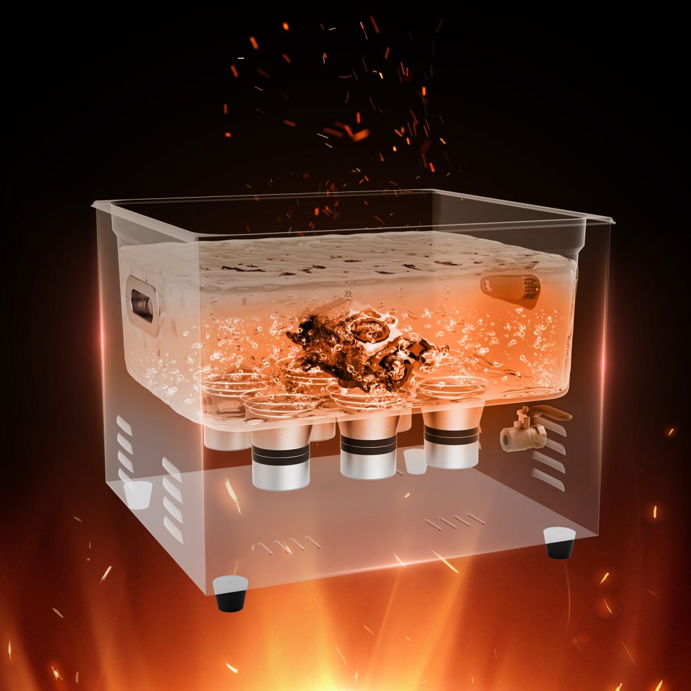 VEVOR 15 L Ultrasonic Cleaner with Heating Timer & Basket, Professional Digital Sonic Cavitation Machine, 360 W Cleaning Machine for Laboratory Tools, Metal Parts, Carburetors, Brass, Car Parts, Engine Parts