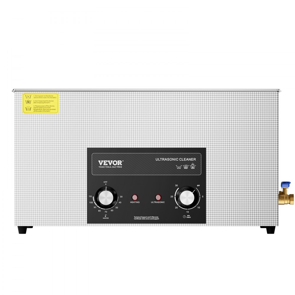 VEVOR Pulitore ad Ultrasuoni 22L con Timer Riscaldante Cestello, Macchina Digitale a Cavitazione Sonica, Pulitrice Ultrasuoni 480 W per Strumenti di Orologi, Occhiali, Monete, Utensili Metallici