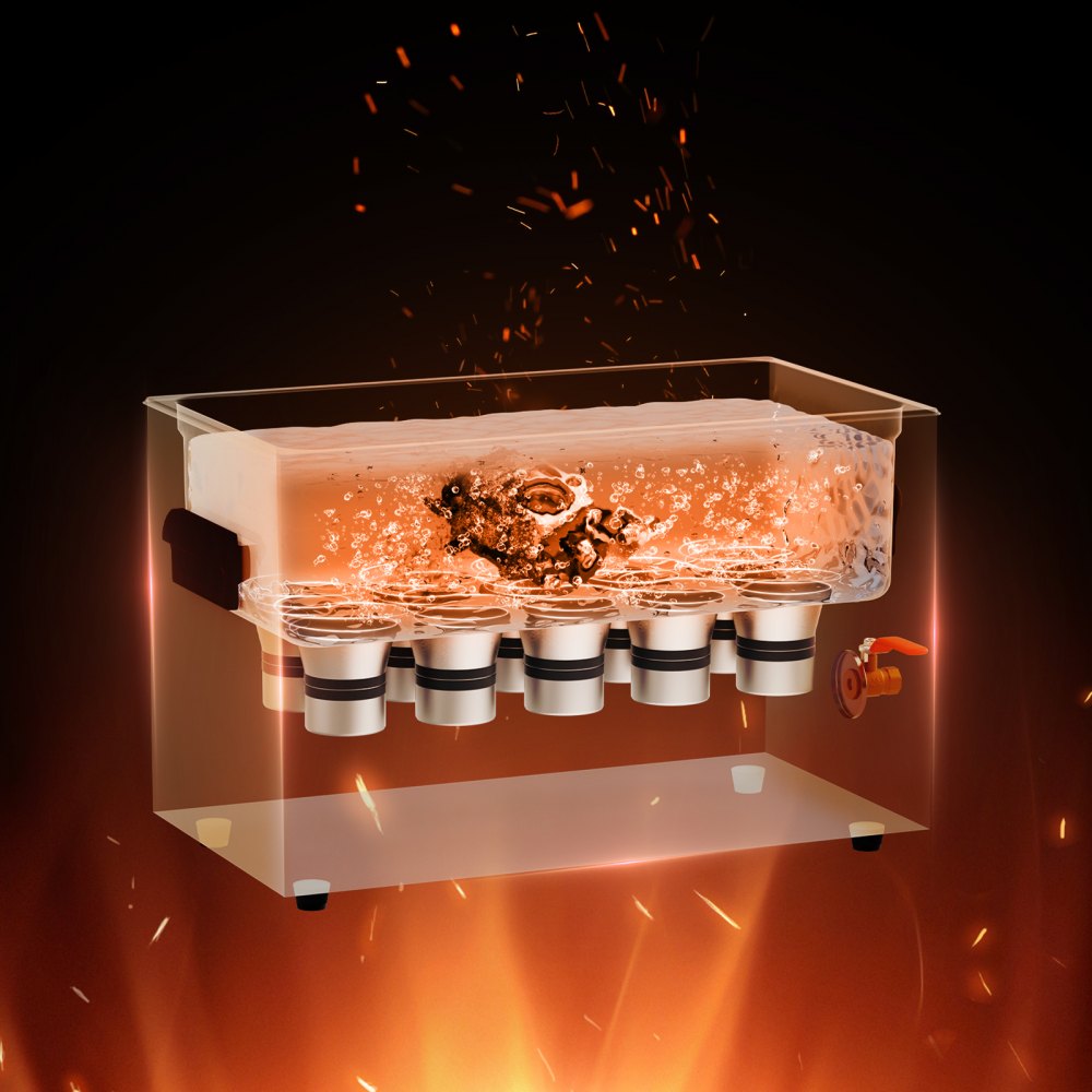 VEVOR Pulitore ad Ultrasuoni 30L con Timer Riscaldante Cestello, Macchina Digitale a Cavitazione Sonica, Pulitrice Ultrasuoni 600 W per Strumenti di Orologi, Occhiali, Monete, Utensili Metallici