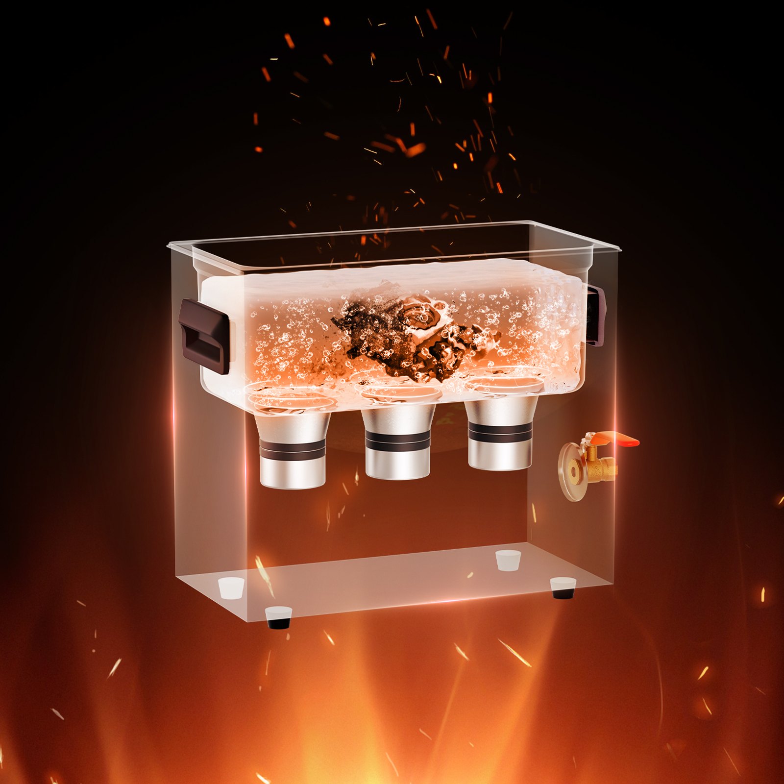 VEVOR Pulitore ad Ultrasuoni 6L con Timer Riscaldante Cestello, Macchina Digitale a Cavitazione Sonica, Pulitrice Ultrasuoni 180 W per Strumenti di Orologi, Occhiali, Monete, Utensili Metallici