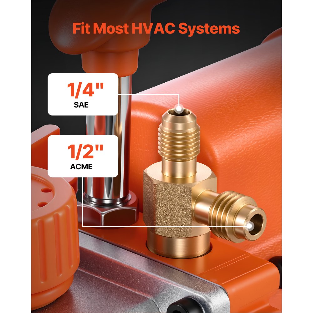 VEVOR Pompa per Vuoto 3,5 CFM 99 L/min Monostadio, Pompa per Vuoto a Palette Rotanti Monostadio HVAC per Sistema R134a R22 R410a, Motore a 4 Poli per Manutenzione di Aria Condizionata Auto