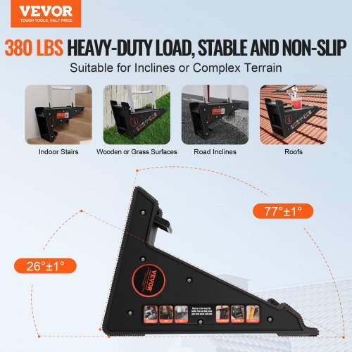 Livellatore Per Scale VEVOR - Portata 172.4 Kg, Stabilizzatore Per Terreni Irregolari, Compatibile Con Molte Scale
