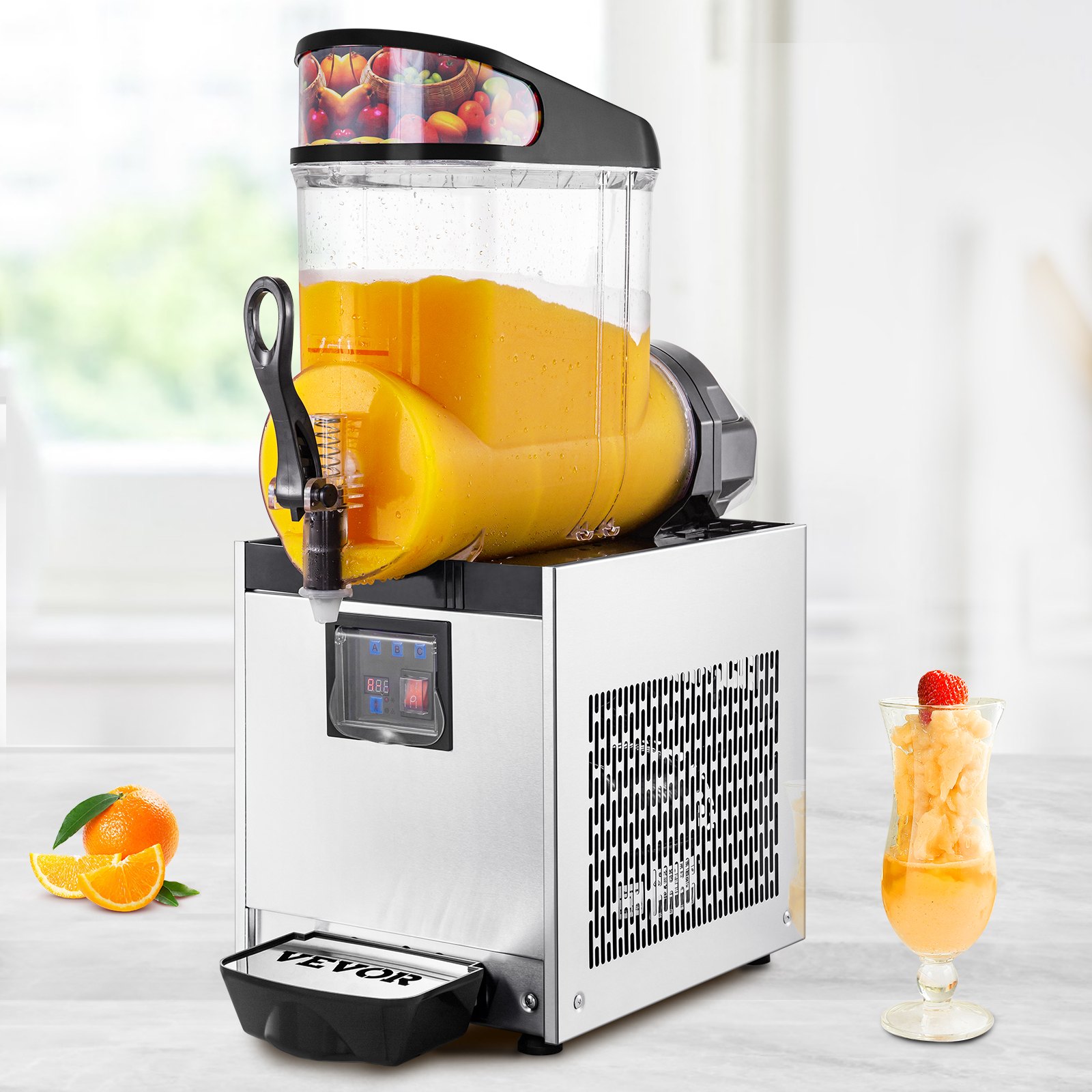 VEVOR Macchina Elettrica 500W per Granita Crema di Caffè Bevande Congelate 12L