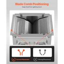VEVOR Lama per Affettatrice in Acciaio Inossidabile, Lama da 5 mm per Affettatrice Commerciale, Set di Una Lama per Affettatrice, Set di Lame per Affettatrice per Carne Disossata, Verdure Morbide