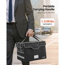 VEVOR Borsa Portadocumenti Ignifuga, Scatola Ignifuga e Impermeabile con Isolamento Termico a 1000°C con Serratura, Borsa Portatile a Uno Strato per Documenti da Viaggio, File per Ufficio