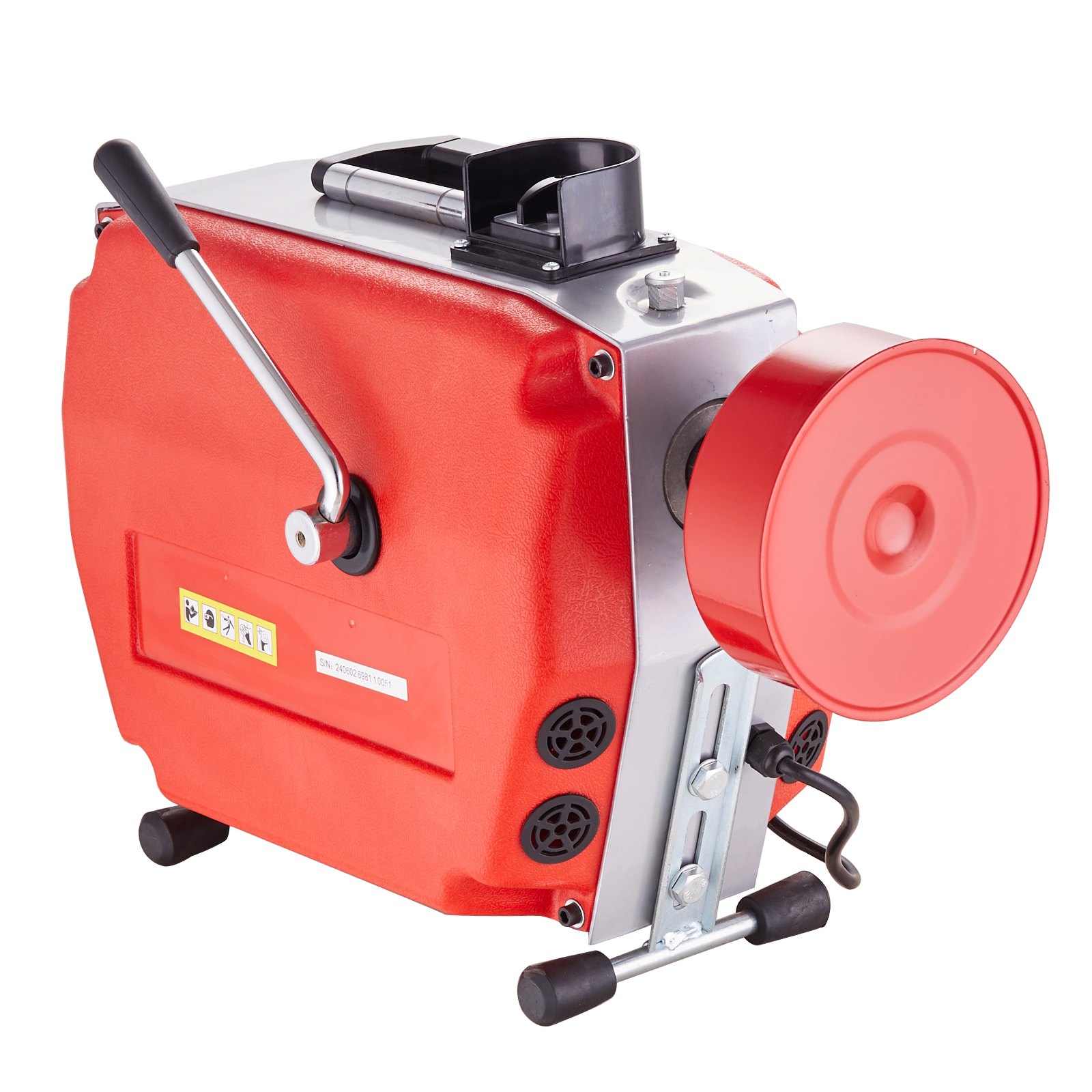 VEVOR Macchina per Pulizia Scarichi 120 Piedi x 7/8 Pollici, Coclea Elettrica per Fognature Alimentata a Mano 420W con 6 Taglierine, 2 Cavi in A​cciaio 120' x 7/8" 18' x 3/8" Controllo CW/CCW