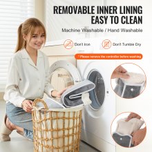 VEVOR Scaldapiedi Elettrico Diviso, Cuscinetto Riscaldante Bifacciale per Piedi, Pantofole Riscaldanti a 6 Livelli con Timer Spegnimento Automatico, Stivali Riscaldati in Flanella, Scarpe Lavabili