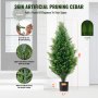 VEVOR Albero Topiario di Cedro Artificiale, Alto 91,4 cm Realistiche Piante in Vaso di Pino con Foglie Extra, Set di Verde Artificiale Protetto dai Raggi UV per Domestica di Interni Esterni  (2 Pezzi)