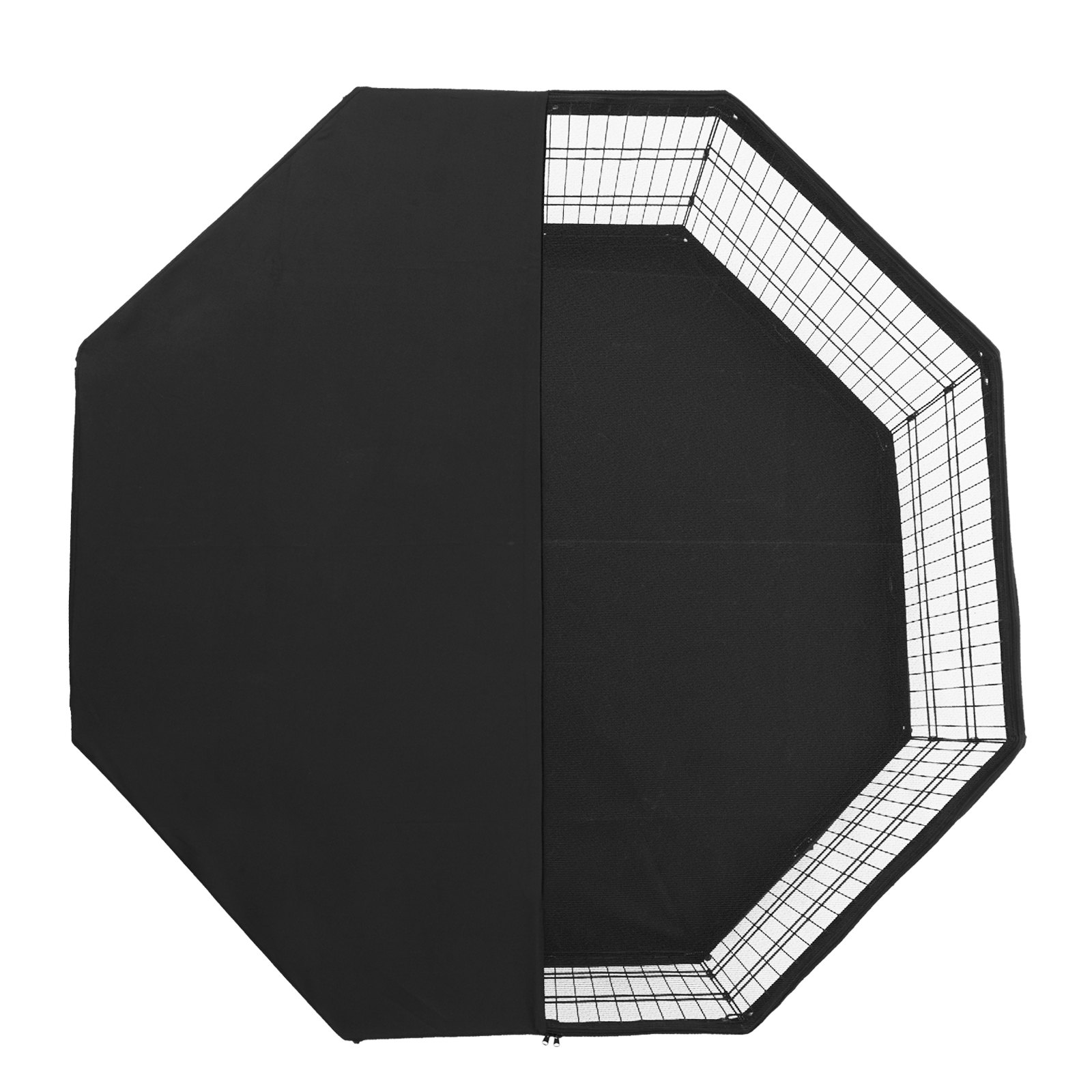 VEVOR Recinto per Cani, Confezione 8 Pannelli 760 mm x 610 mm Box per Cani Pieghevole in Metallo, Recinto per Cani per Interni Esterni con Porta, Imbottitura Fondo, Copertura Superiore, per Cani Gatti