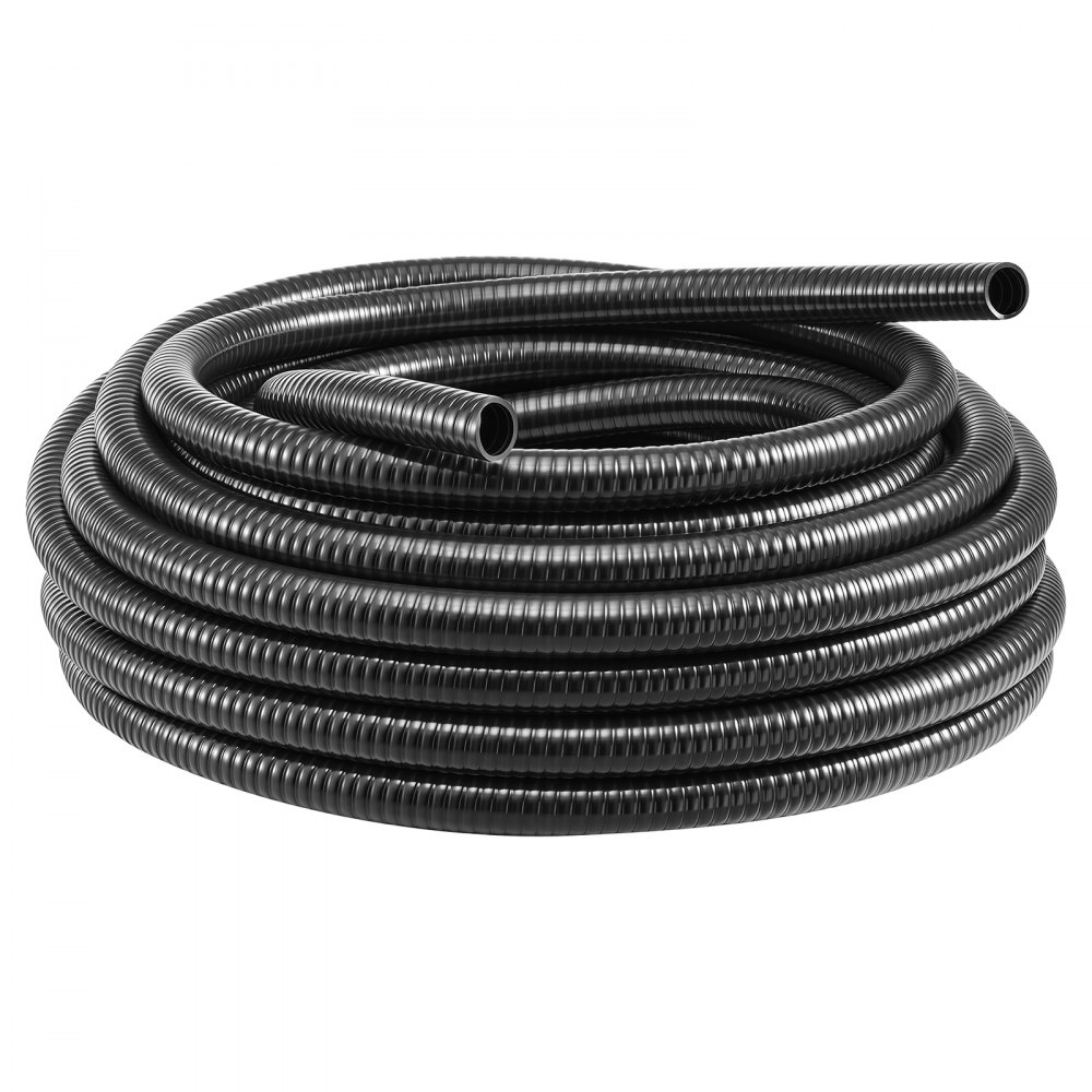 VEVOR Tubo di Aspirazione PVC per Pompa Acqua Sommersa Lunghezza 25 m Nero Diametro Interno 25 mm, Pressione 5 bar, Temperatura -5 a 60 °C, per Irrigazione Agricola, con Filtro a Sabbia, per Piscina