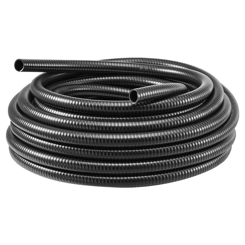 VEVOR Tubo di Aspirazione PVC per Pompa Acqua Sommersa Lunghezza 25 m Nero Diametro Interno 25 mm, Pressione 5 bar, Temperatura -5 a 60 °C, per Irrigazione Agricola, con Filtro a Sabbia, per Piscina