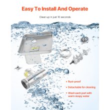 VEVOR Tritacarne Elettrico da 4,98 kg/min Insaccatrice per Salsicce con Lama, Piastra di Macinazione, Macchina per Salsicce, Tritacarne Commerciale in Acciaio Inox per Affettare, Sminuzzare
