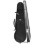 VEVOR Custodia per Violino, Dimensione Completa 4/4, Custodia da Viaggio per Violino 4/4, Igrometro Incorporato, con Fodera in Peluche, Doppie Tracolle, Antigraffio, Forma Triangolare, Nero