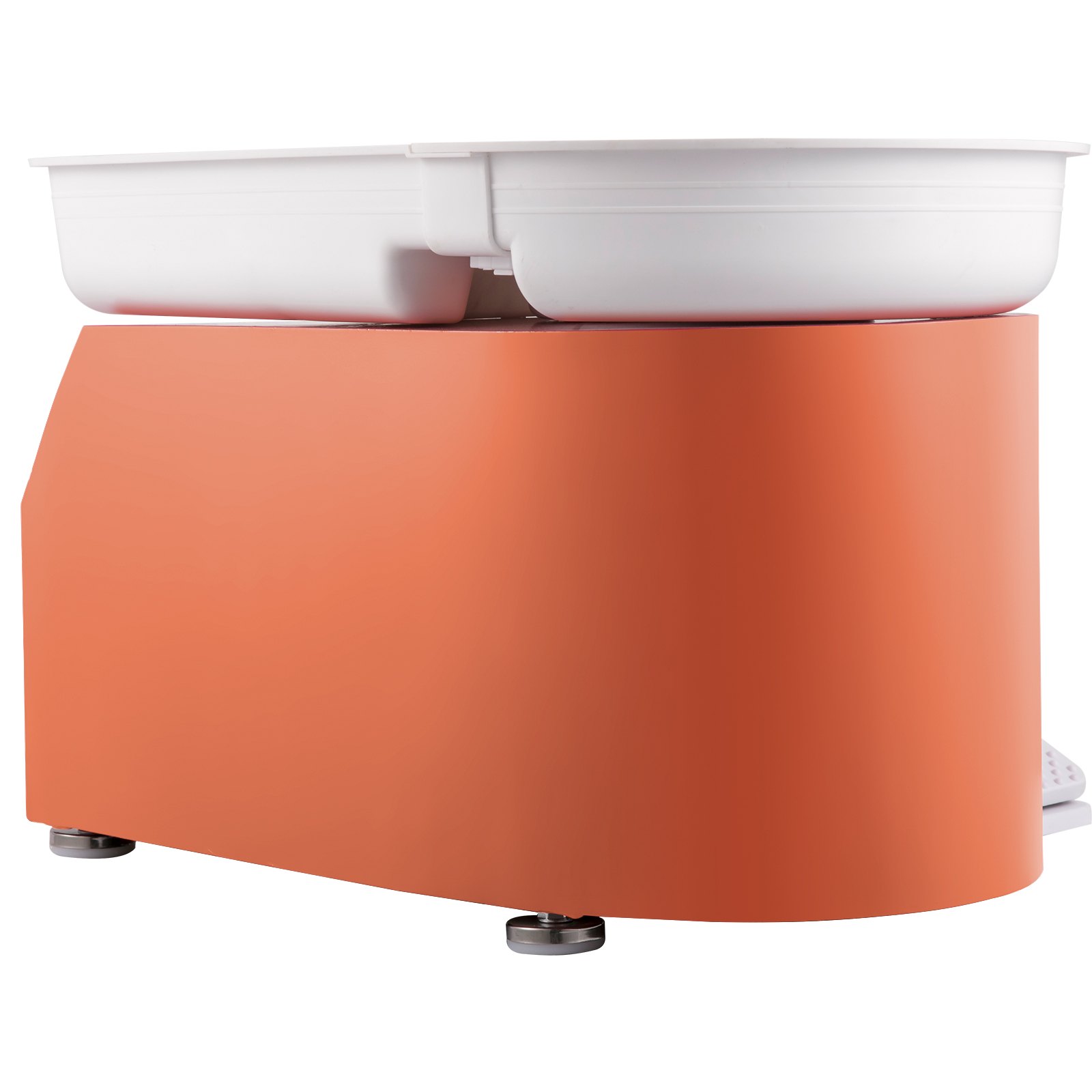VEVOR Macchina per Argilla Ceramica Pedale, 11 Pollici Potenza 350 W Modello TYLPJ28-OC Macchina per Ruote da Ceramica Arancione per L'Insegnamento Scolastico, Bar in Ceramica e Uso Domestico, ecc
