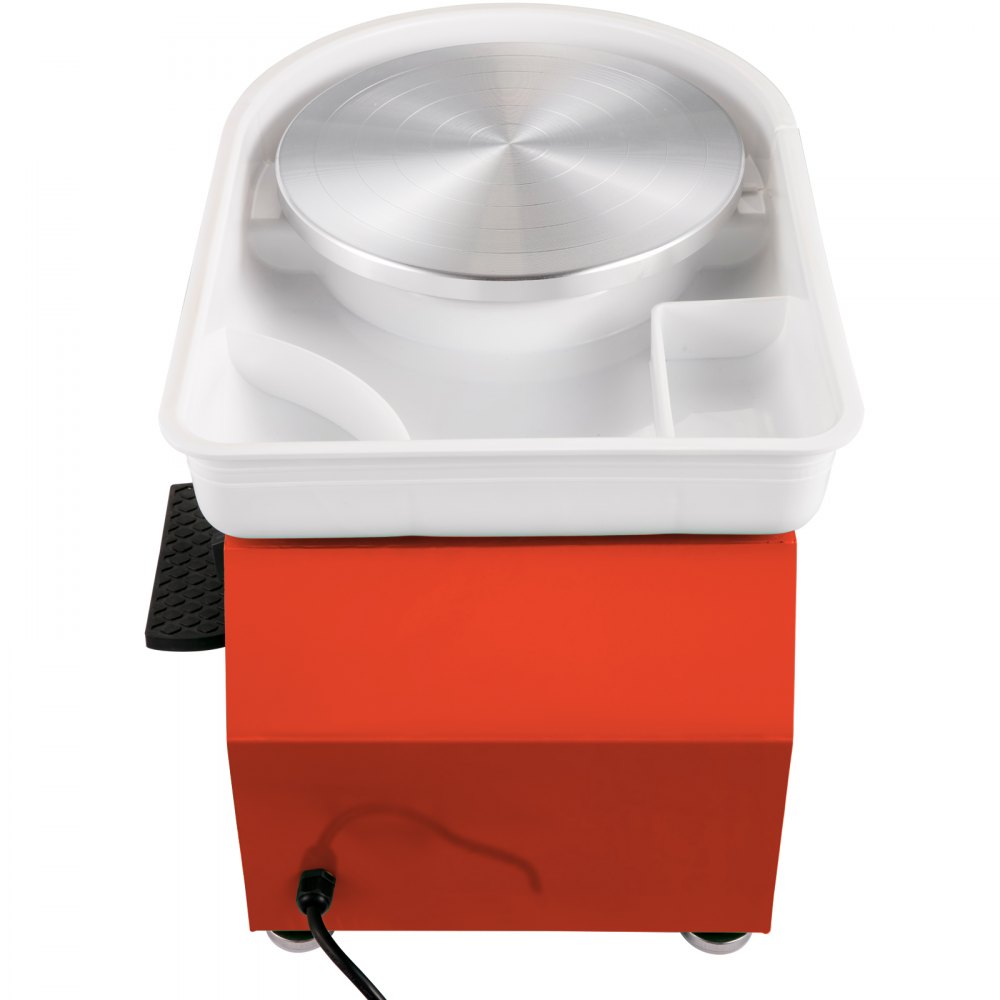 VEVOR tornio per ceramica Macchina per Argilla Ceramica 11 Pollici 350W 220V TYLPJ28-OC Macchina per Ruote da Ceramica Pedale e Manuale Arancione