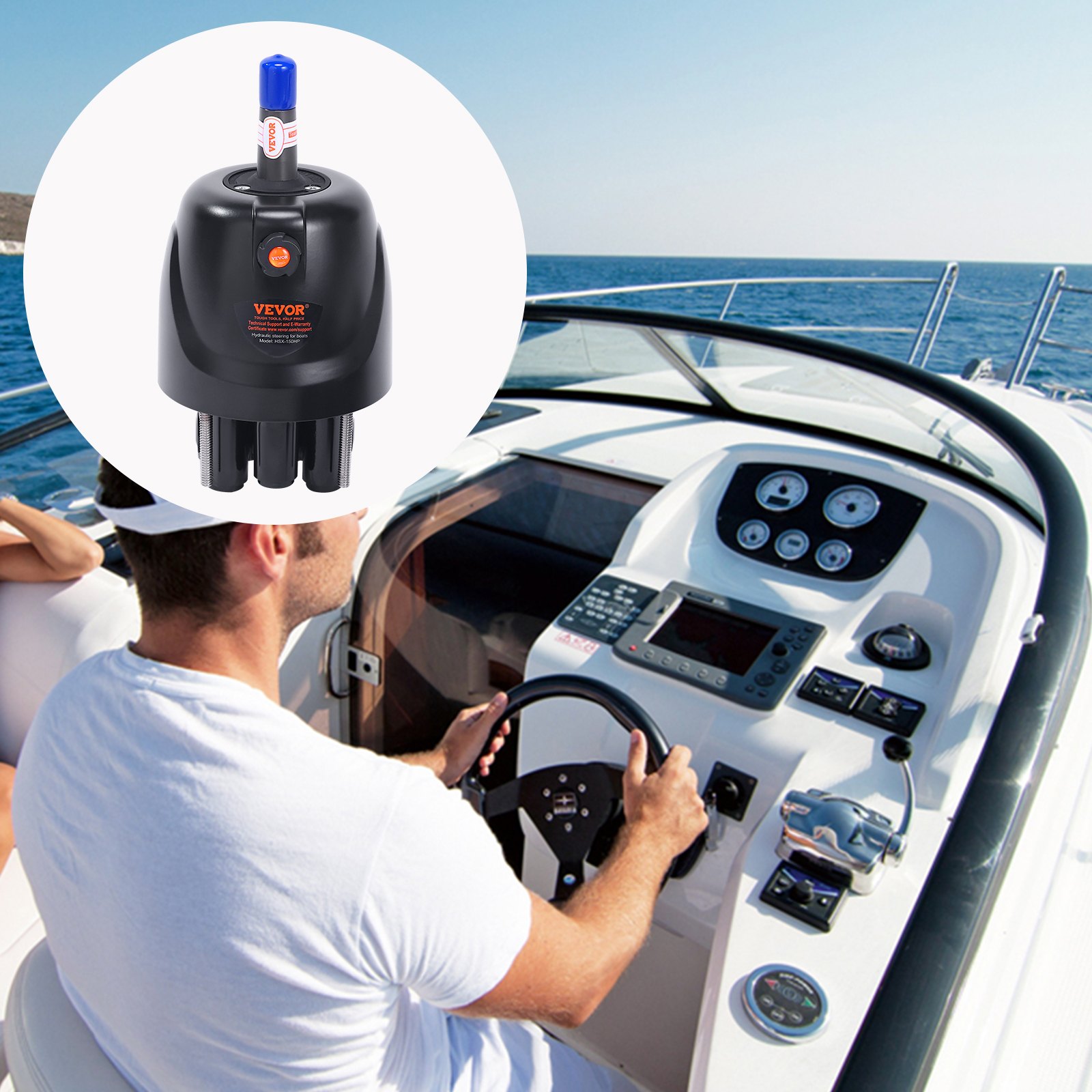 VEVOR Pompa Idraulica 150HP 1.4 Pompa Idraulica Fuoribordo Pompa Idraulica Esterna del Timone del Motore HH4314-3 Pompa Idraulica Sterzo Fuoribordo