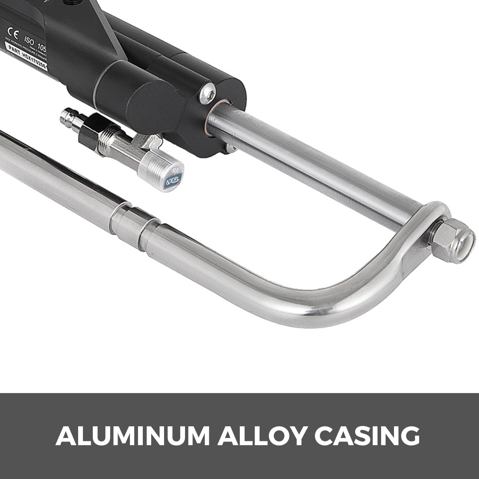 VEVOR Sistema di Sterzo per Barche Kit di Sterzo Idraulico 150 HP con Cilindro Pompa, Kit Timoneria Idraulica Fuoribordo in Lega di Alluminio ad Alta Resistenza per un Massimo di 150 HP