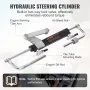VEVOR Kit sterzo idraulico fuoribordo Sistema di sterzo idraulico marino 90HP, Pompa della barra, Tubo flessibile 24 piedi per cilindro di bloccaggio bidirezionale