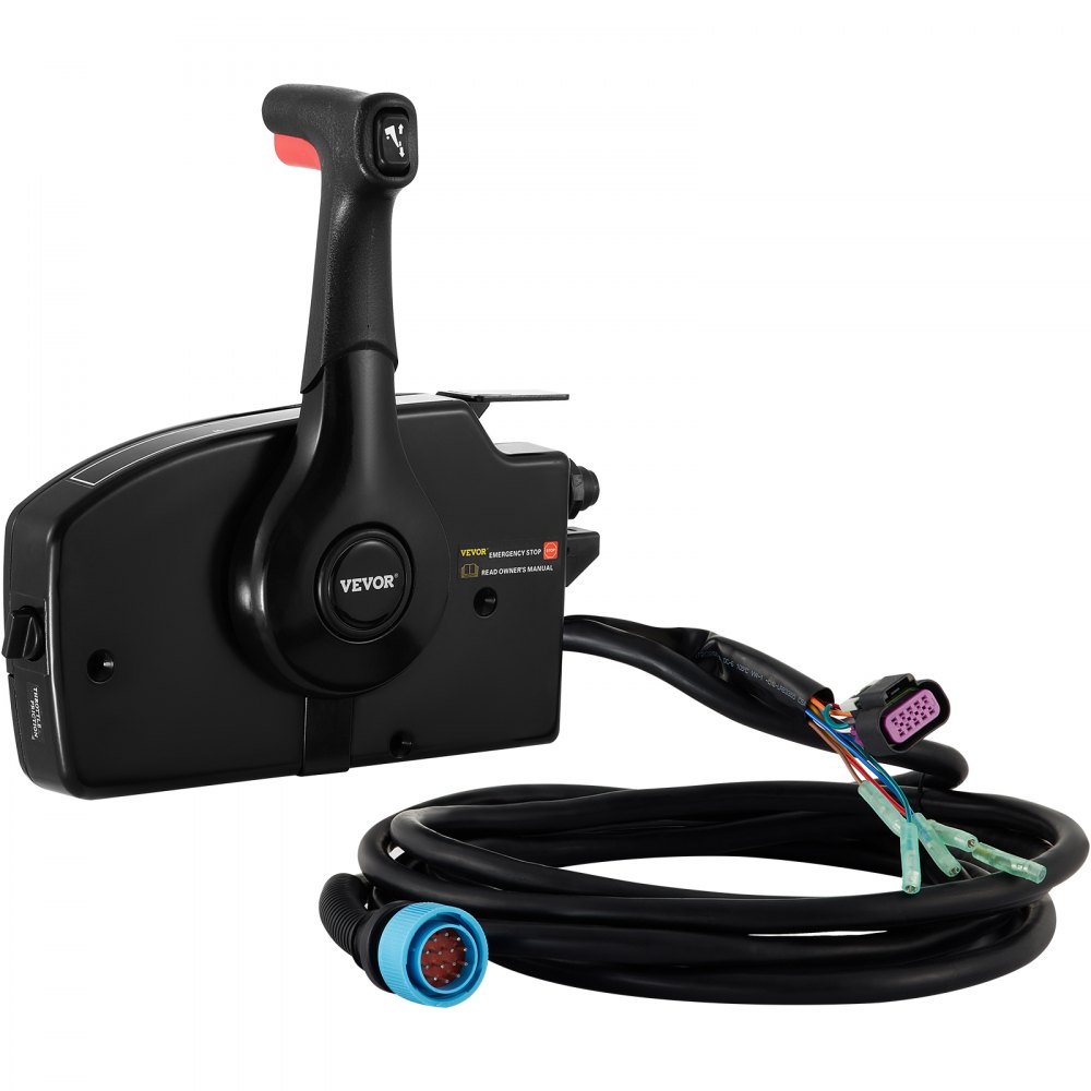 VEVOR 15 Piedi 4,8 kg Comando Acceleratore per Barca 881170A13 Scatola Telecomando Scatola Telecomando Fuoribordo con Cablaggio con Connettore Deutshe a 14 Pin per Benzina Motore Fuoribordo Mercury