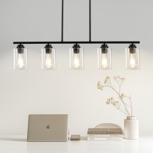 VEVOR Lampade a Sospensione per Isola Cucina 5 Luci Lampadario Regolabile 60 W