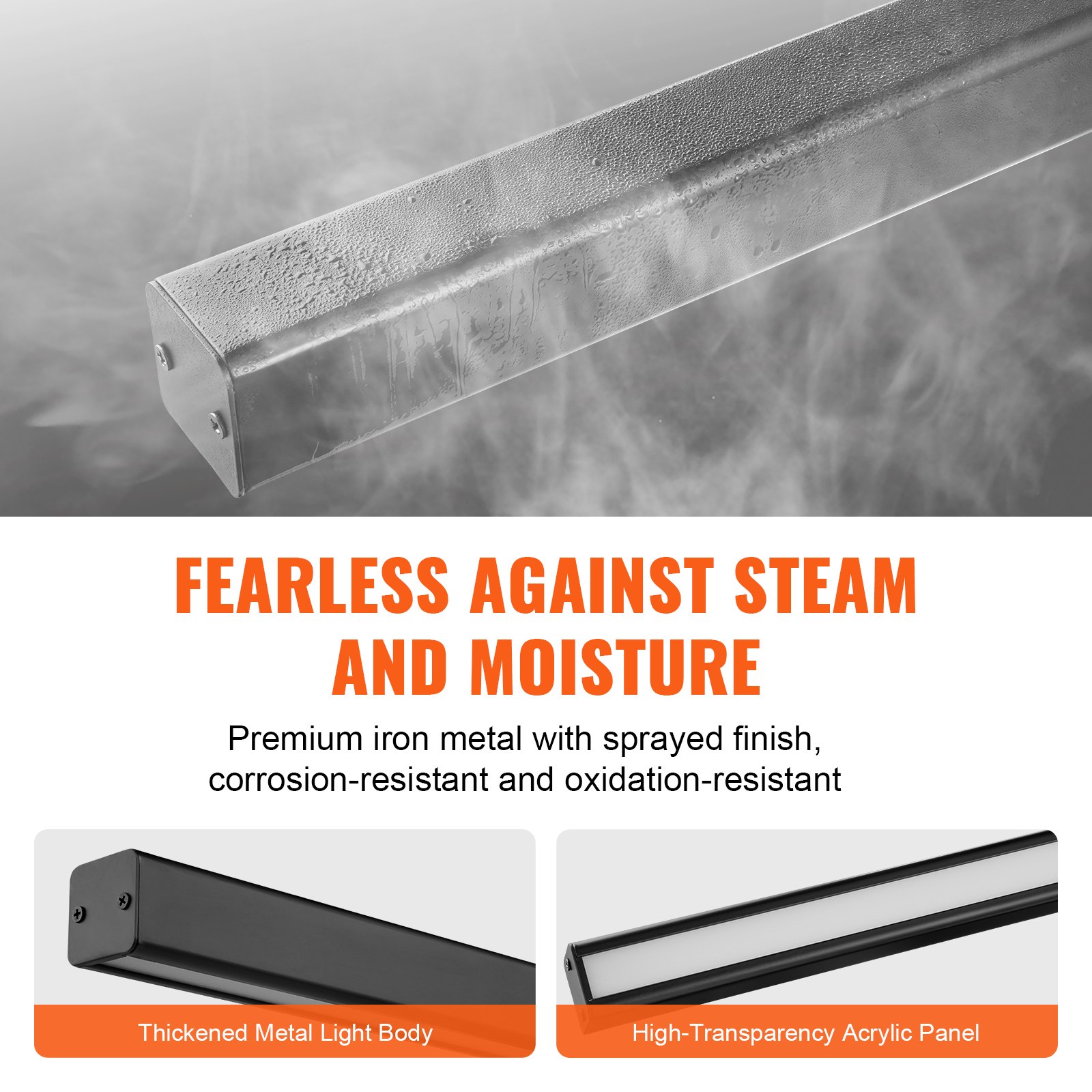 VEVOR Lampadario Lineare Dimmerabile 20W Lampadario Lineare a LED da 119,38 cm con Paralume Acrilico Telecomandato, Luminosità Temperatura Colore Regolabile 3000K-6000K, per Sala da Pranzo Cucina