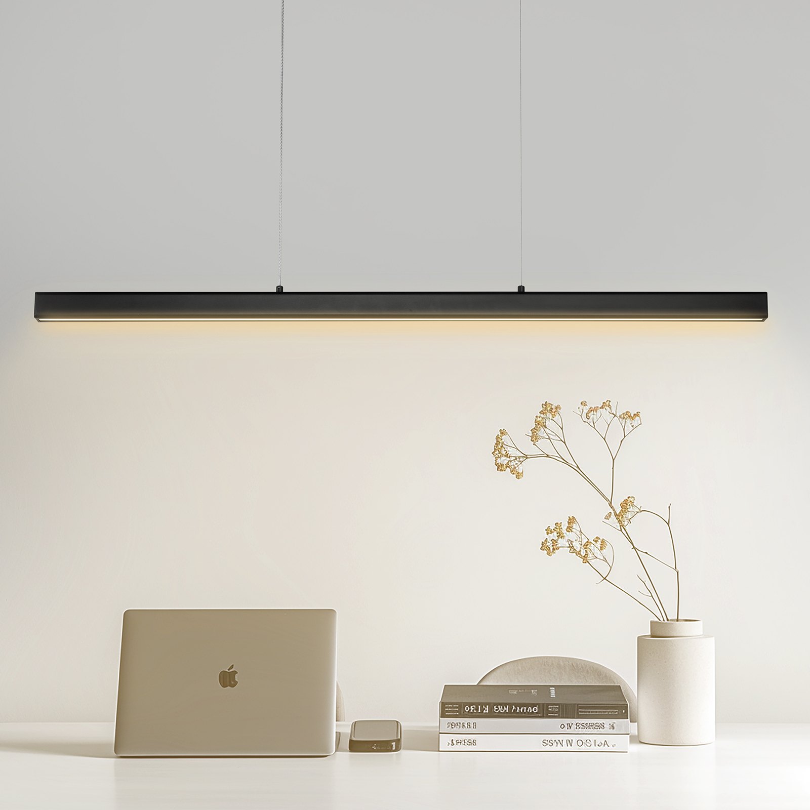 VEVOR Lampadario Lineare Dimmerabile 20W Lampadario Lineare a LED da 119,38 cm con Paralume Acrilico Telecomandato, Luminosità Temperatura Colore Regolabile 3000K-6000K, per Sala da Pranzo Cucina