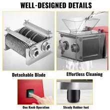 VEVOR Affettatrice Elettrica per Verdura Professionale Acciaio Inox e Pc e Alluminio e Plastico 220 V Affettatrice Piccola con Lama da 3,5 mm 850 W