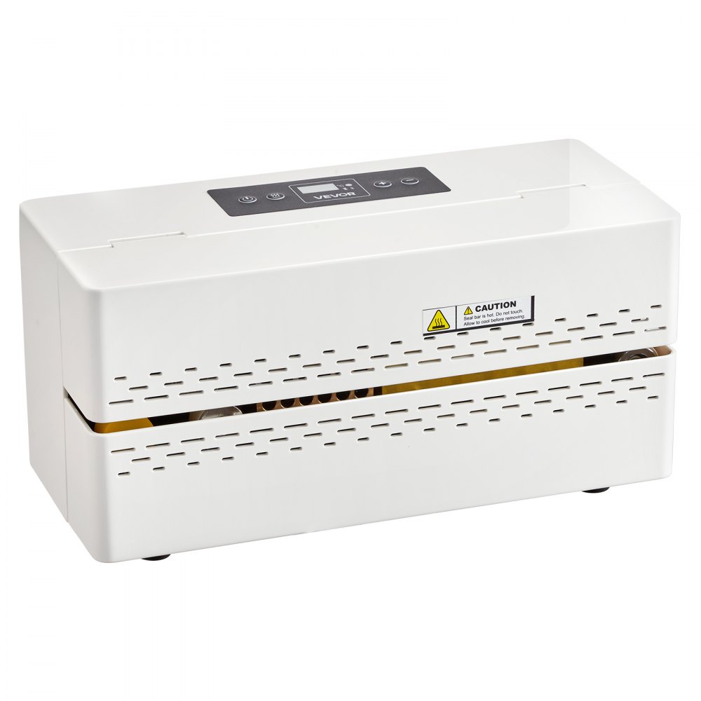 VEVOR Macchina Sigillatrice a Nastro Continuo, Sigillatrice per Imballaggio con Controllo Digitale della Temperatura, Spegnimento Automatico per Sacchetti di Plastica Larghezza di Saldatura 8-12 mm